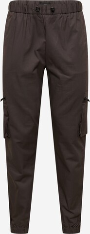 River Island Tapered Cargo Pants in Brown: front