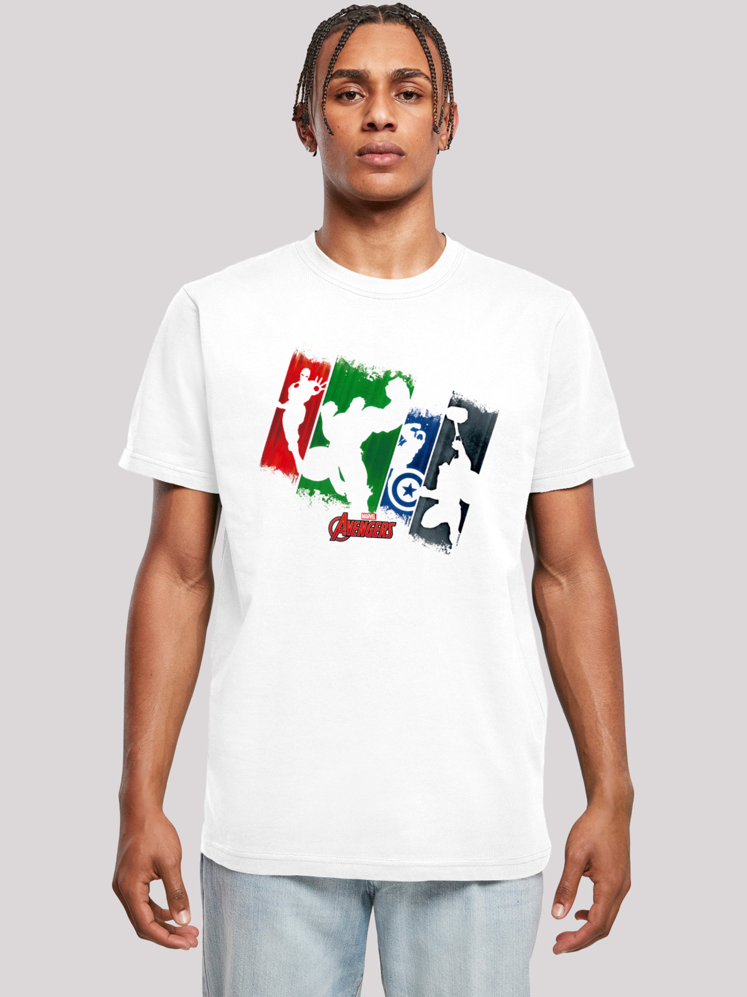 Männer Große Größen F4NT4STIC T-Shirt 'Marvel' in Weiß - TM45973