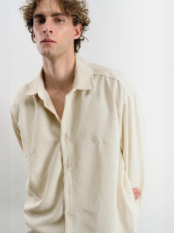 Giesto Comfort fit Overhemd in Beige: voorkant