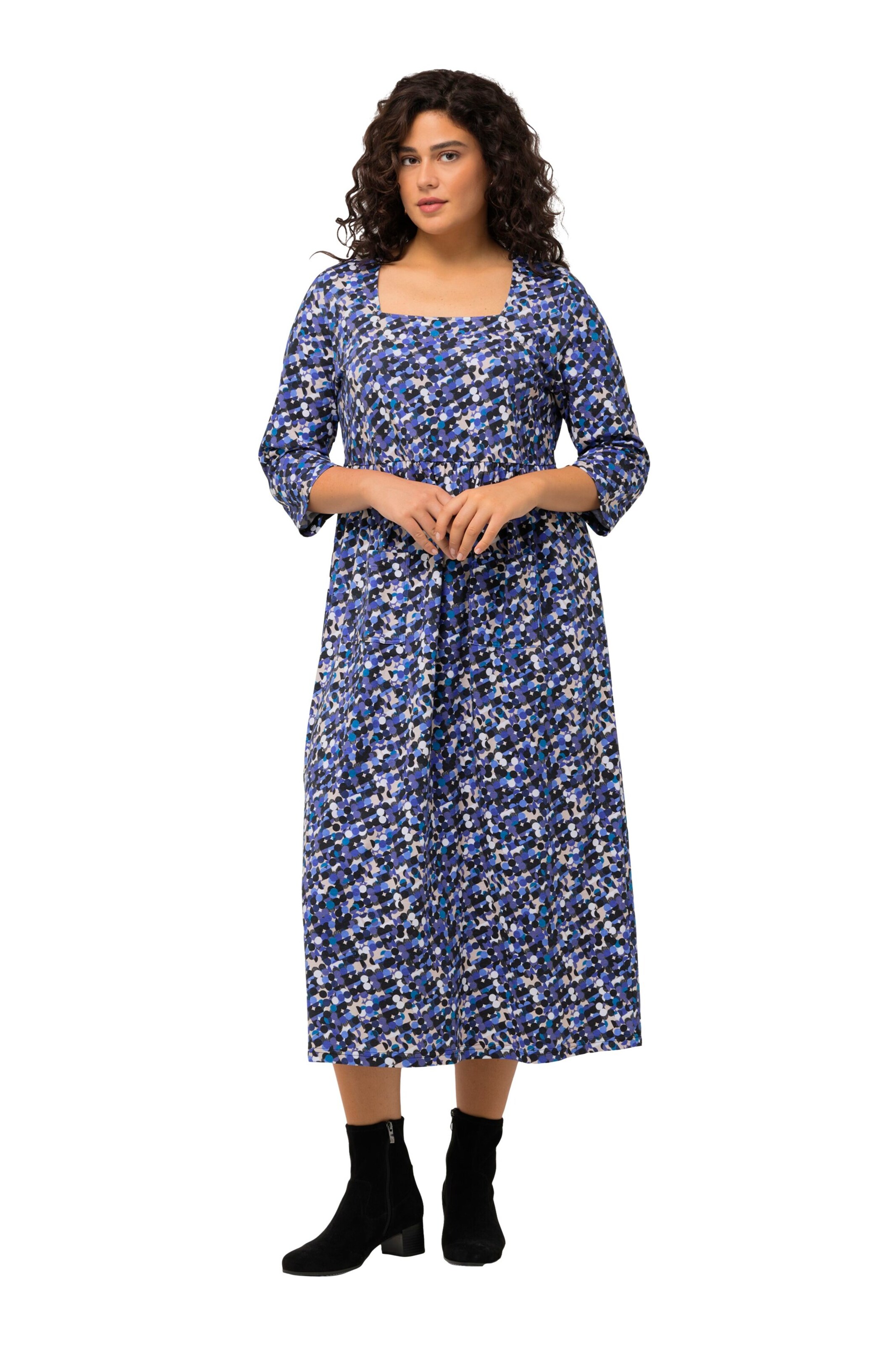 Ulla Popken Kleid in Blau: Vorderseite