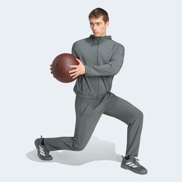 ADIDAS PERFORMANCE Workout Pants in Grey: front