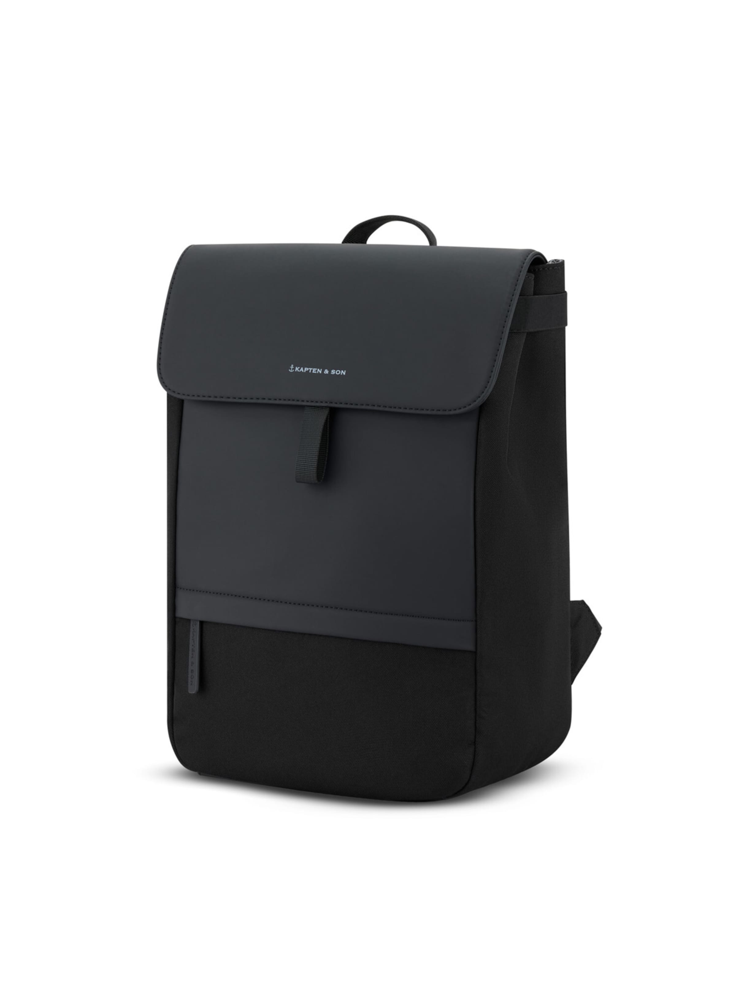 Kapten & Son Rucksack 'Fyn'‌‌‌‌‌ in Schwarz: Vorderseite