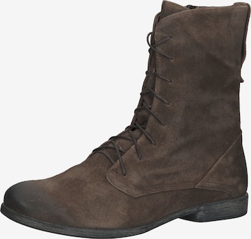 THINK! Lace-Up Ankle Boots in Brown: front
