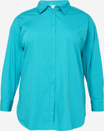 Camicia da donna 'MINSA' di ONLY Carmakoma in blu: frontale