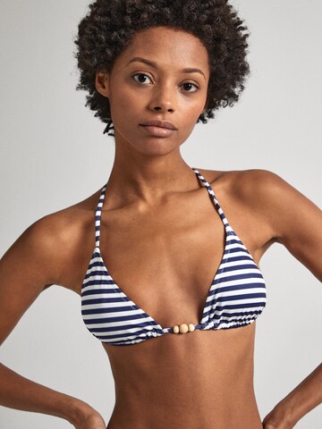 Pepe Jeans Triangle Bikini Top in Blue