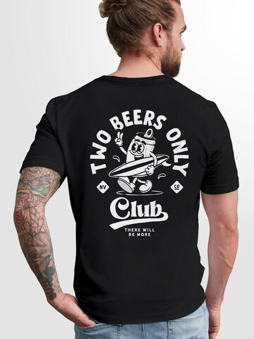 Neverless Shirt 'Two Beers only' in Black