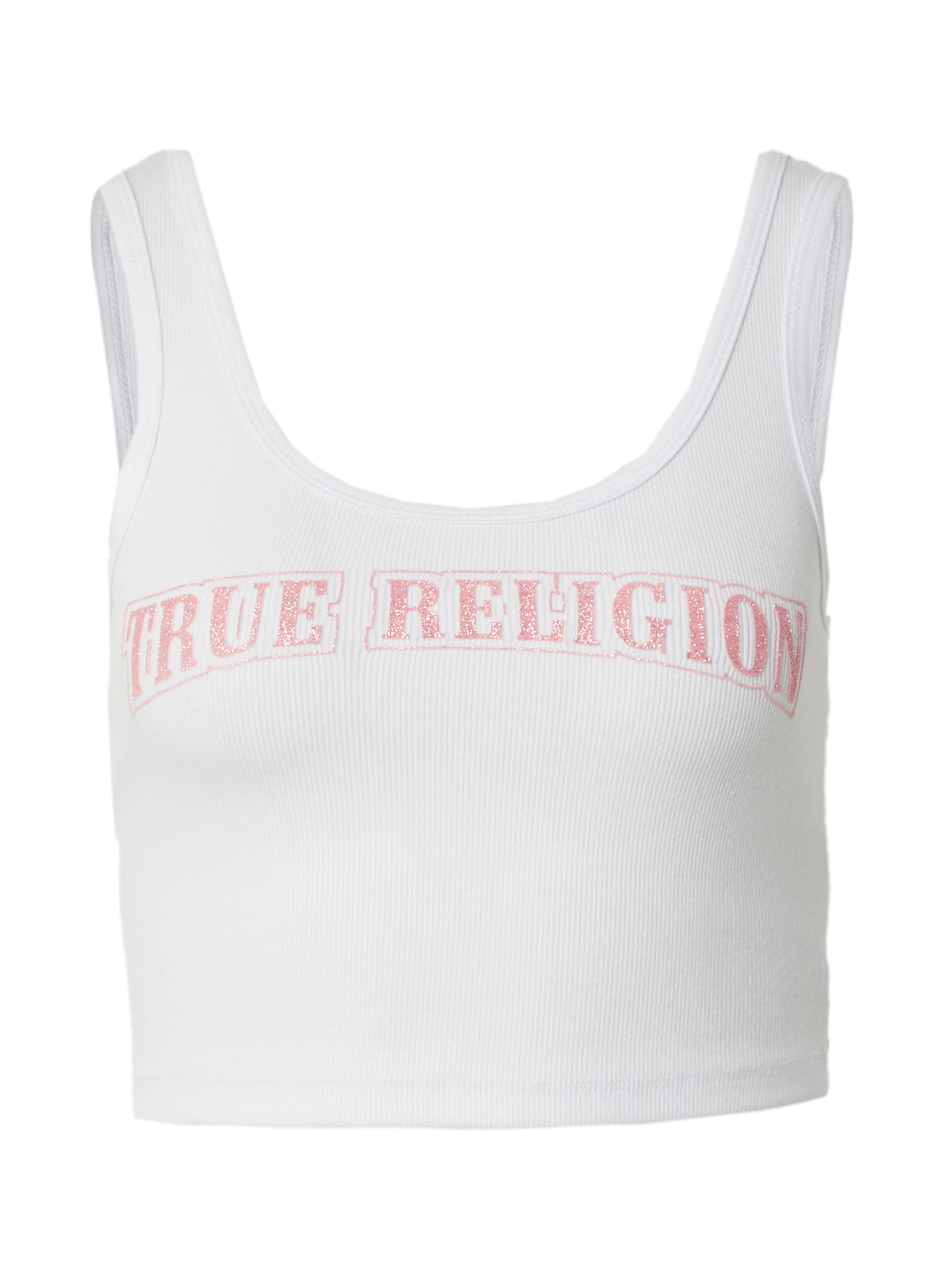 True Religion Τοπ σε λευκό: μπροστά