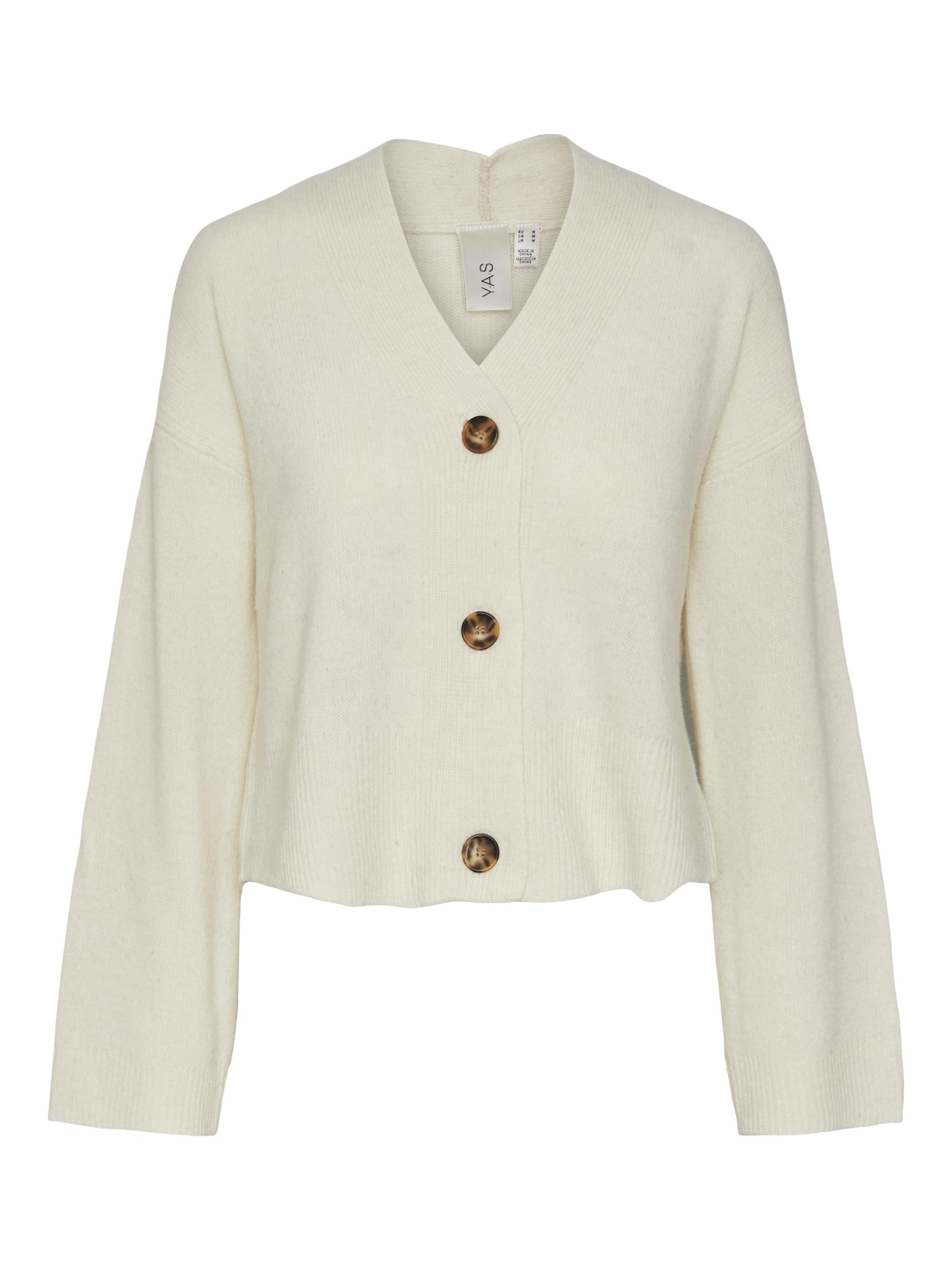 YAS Knit cardigan 'FRIDO' in Beige: front