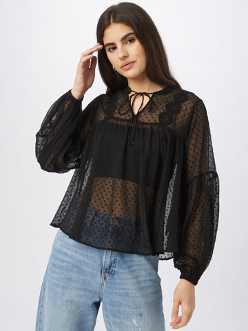 VERO MODA Blouse 'Madeline' in Zwart: voorkant