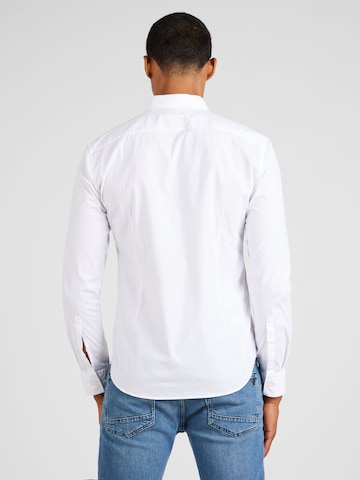 Coupe slim Chemise 'Ermo' HUGO en blanc