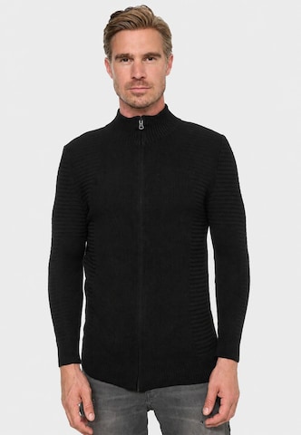 Rusty Neal Gebreid vest in Zwart: voorkant