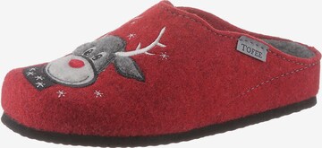 Tofee Slippers in Red: front