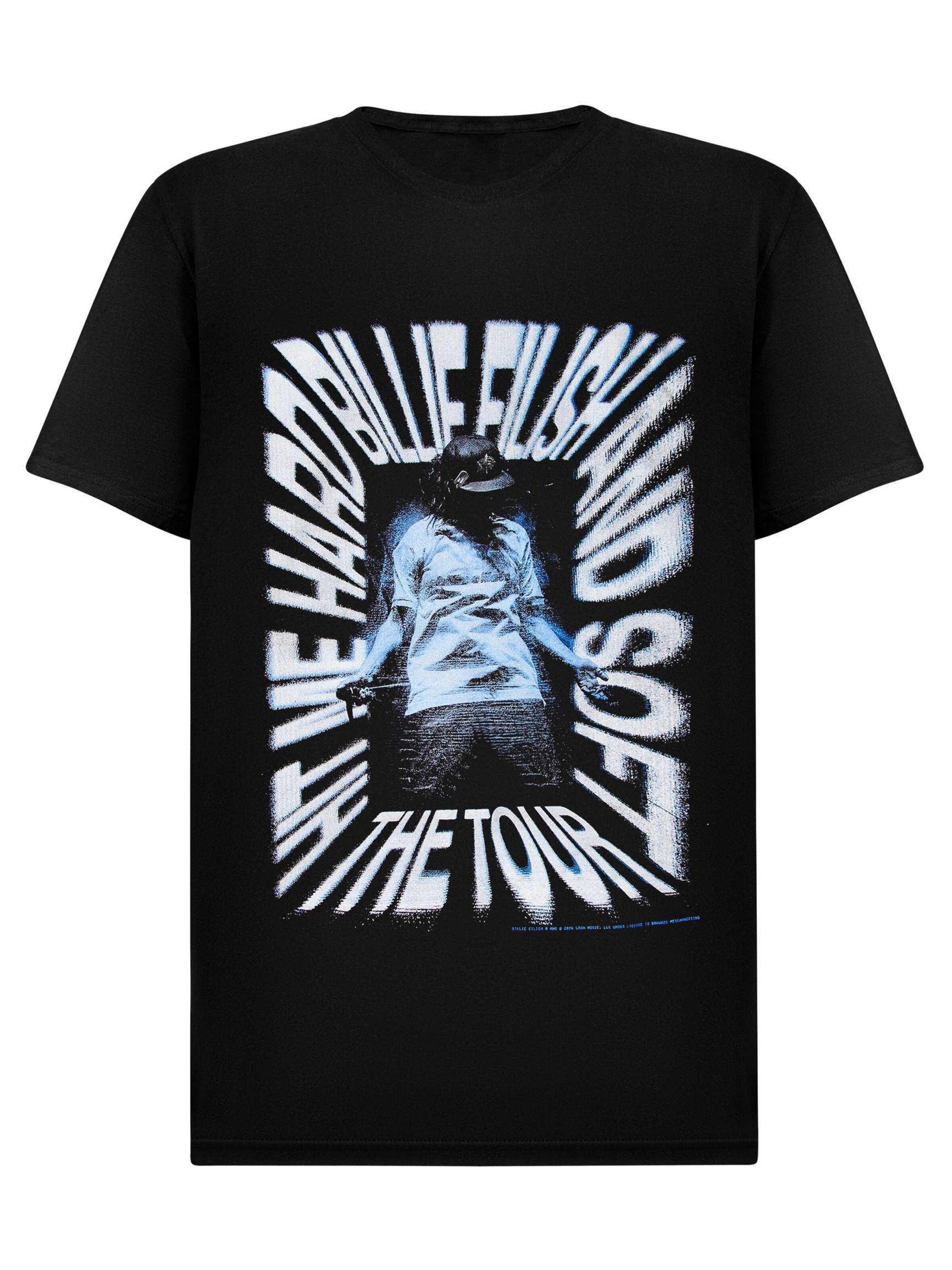 Maglietta 'Billie Eilish Tour on Stage Organic T-Shirt' di Rockshirts in nero: frontale