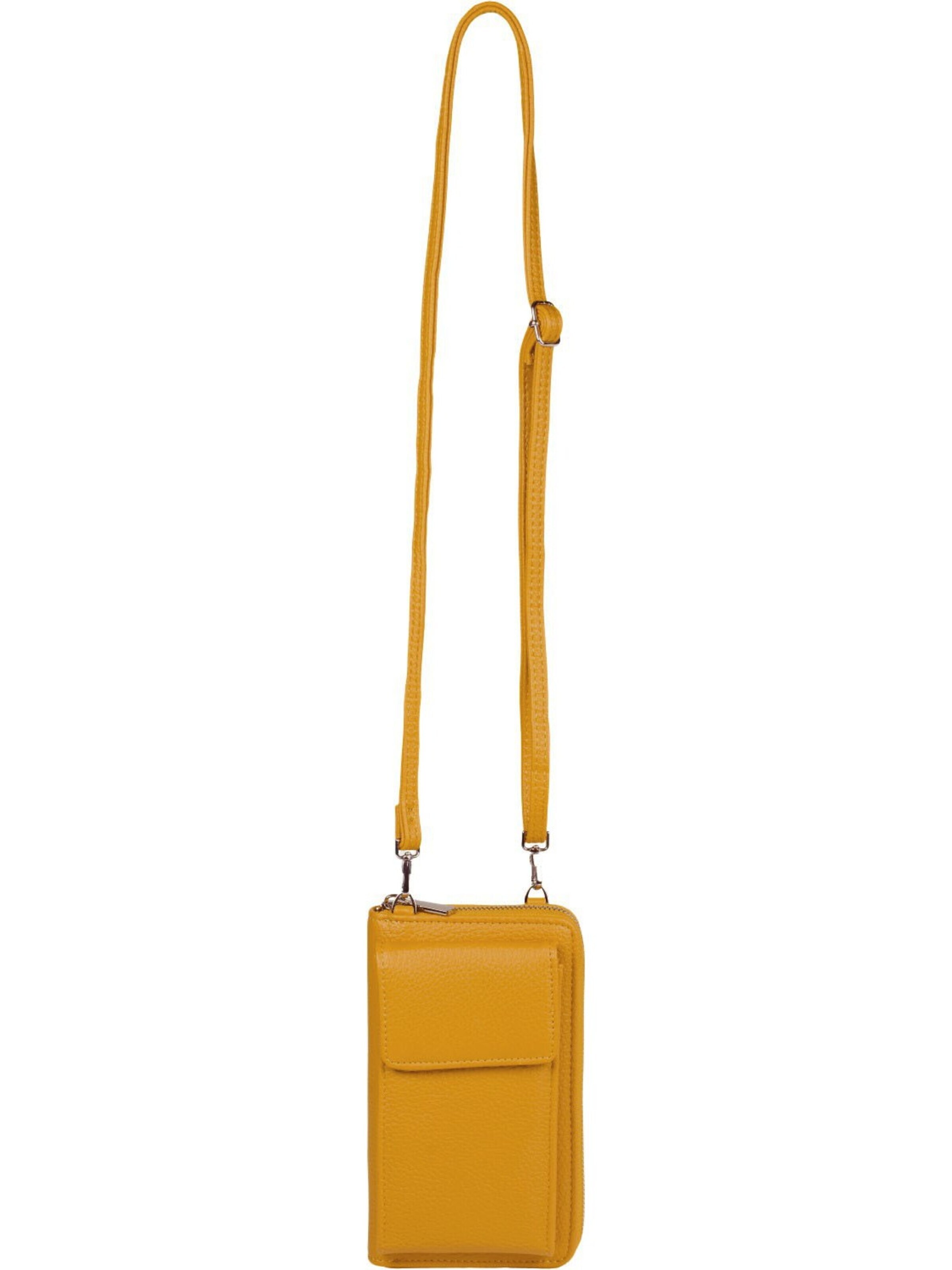 styleBREAKER Crossbody bag 'Umhängetasche mit Handyfach und RFID Schutz' in Yellow