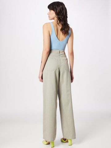 OBJECT Wide Leg Jeans 'CARMEN' in Grau