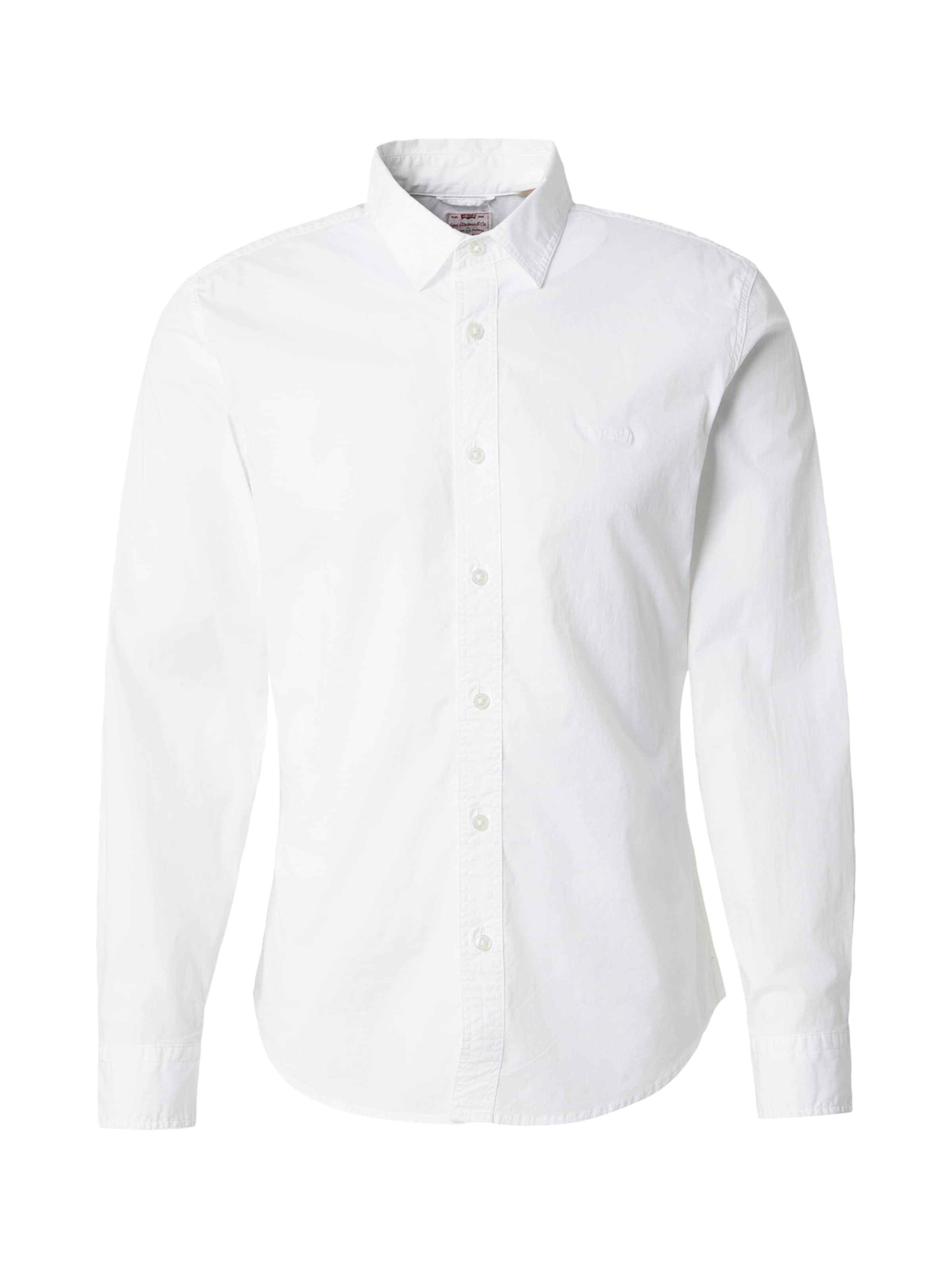 balta LEVI'S ® Marškiniai 'Battery Housemark': priekis