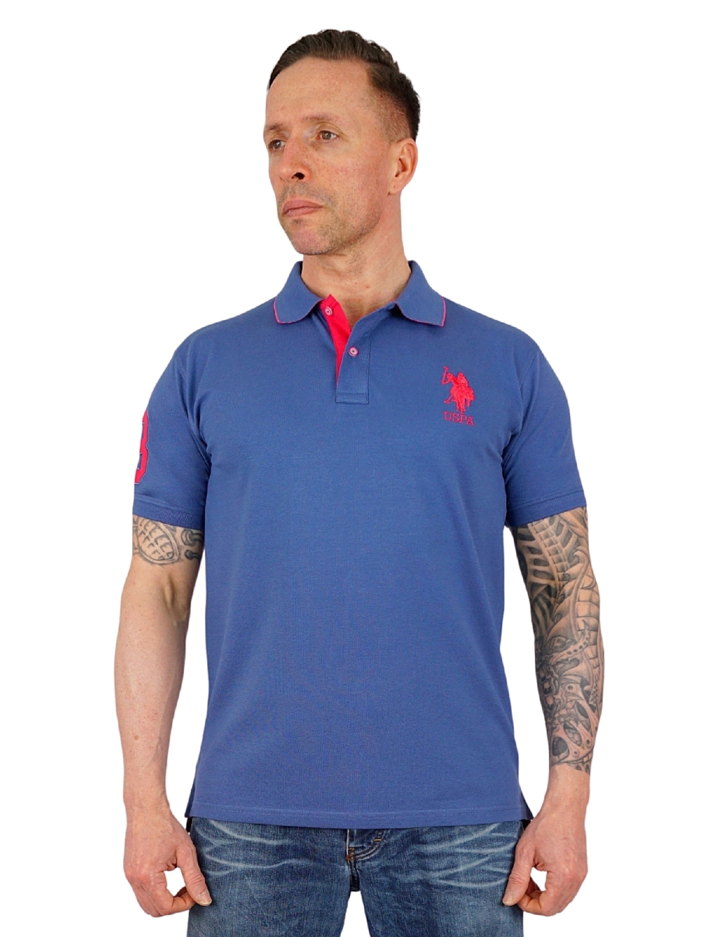 T-Shirt U.S. POLO ASSN. en bleu : devant