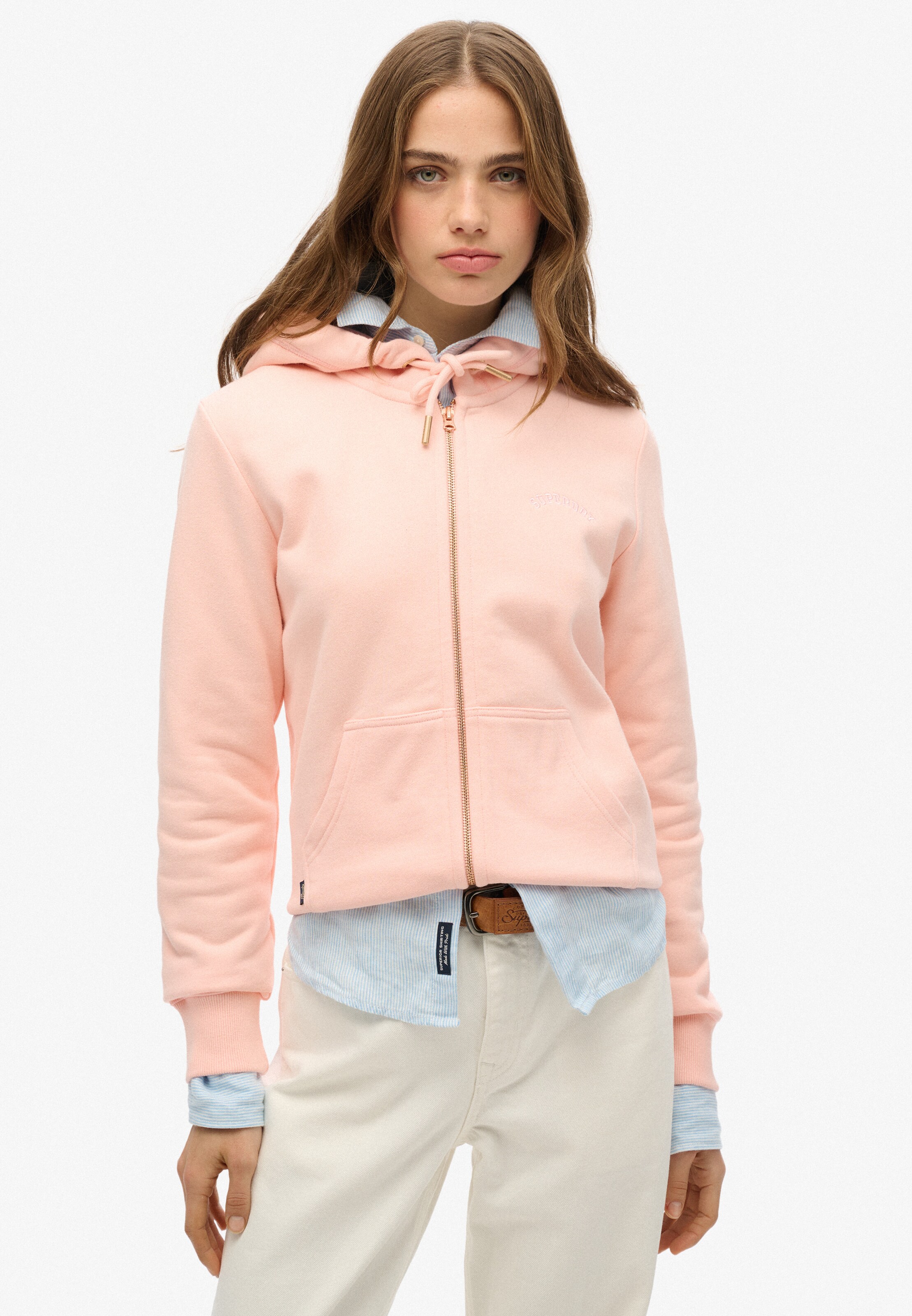 Superdry & Co Sweatjacke 'Essential' in Pink: Vorderseite