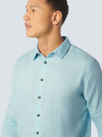 No Excess Regular fit Button Up Shirt in Blue