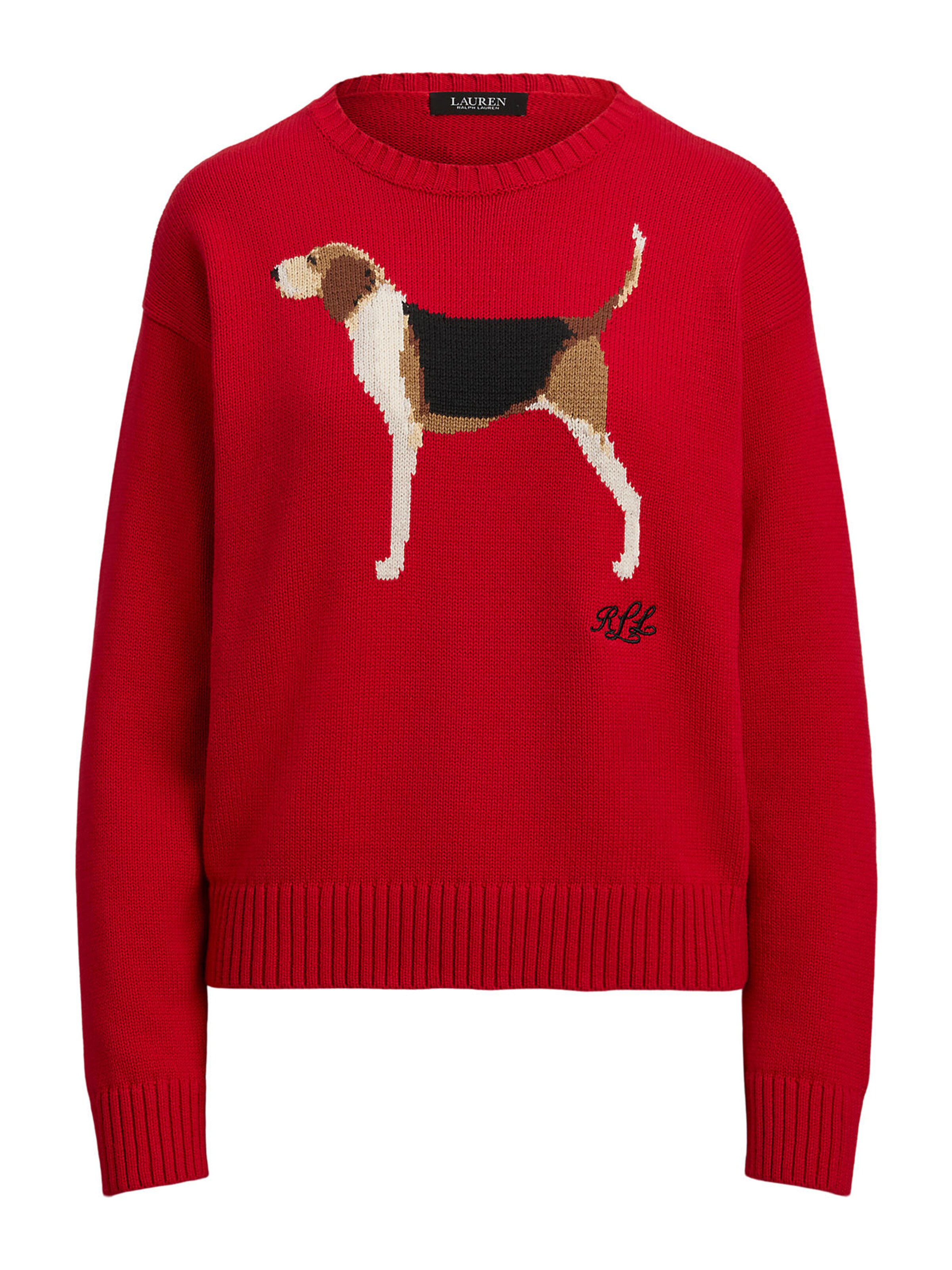 Lauren Ralph Lauren Pullover 'RIEDNEE' in braun / rot / schwarz / weiß, Produktansicht