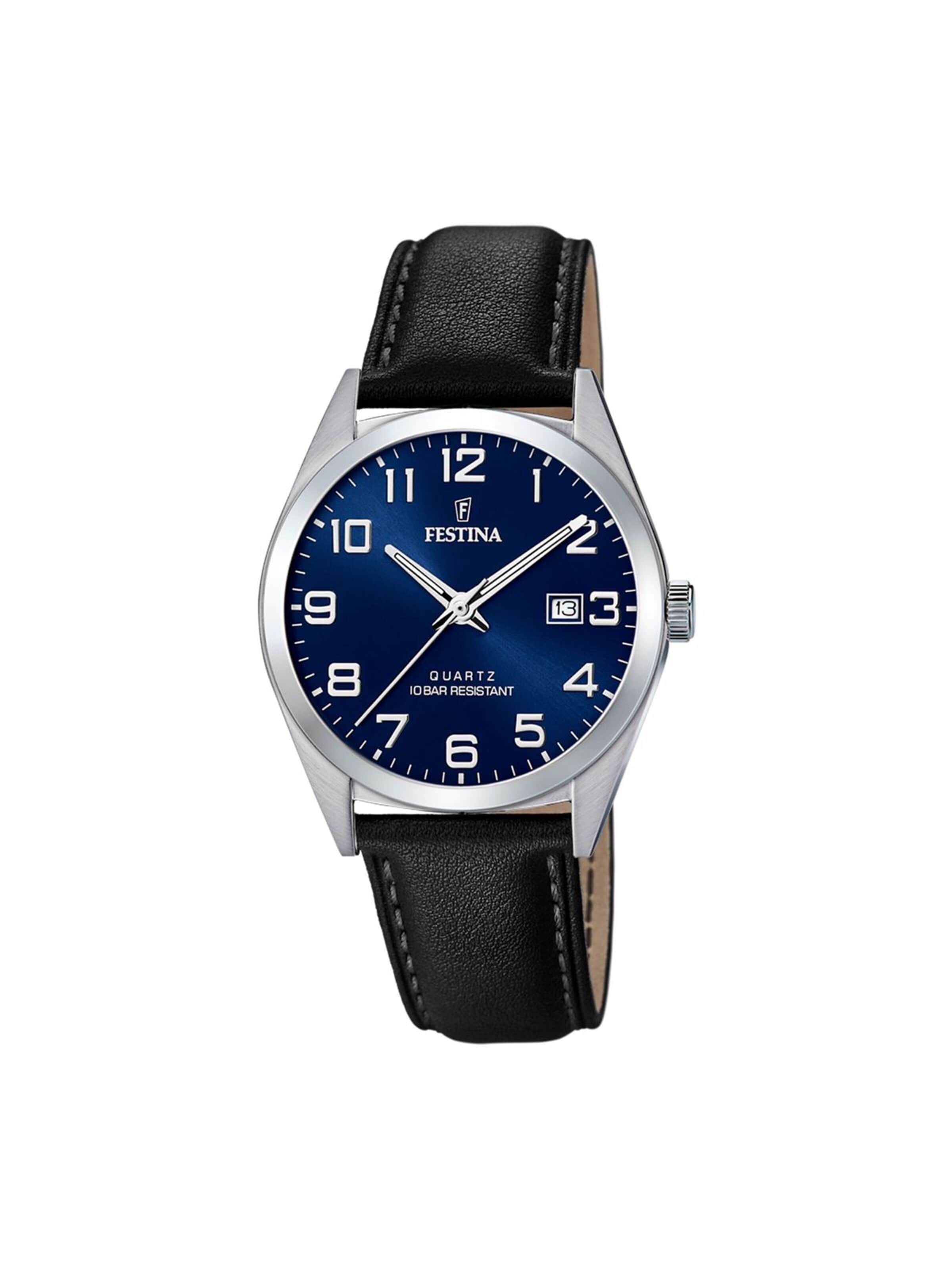 Montre à affichage analogique 'ACERO CLASICO' FESTINA en bleu : devant