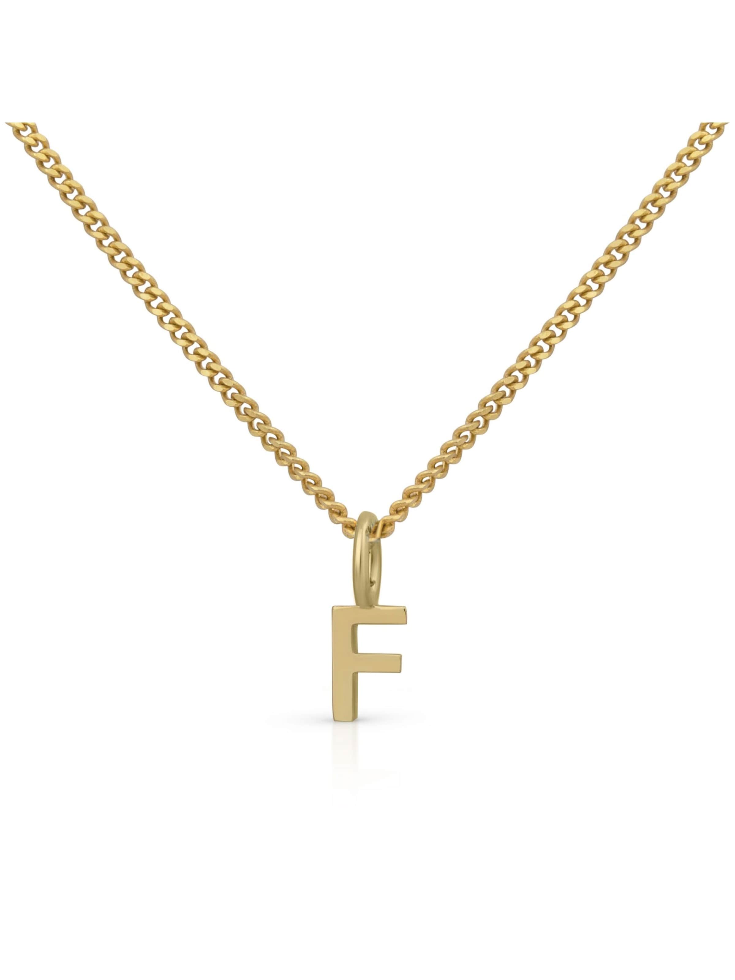 Orolino Kette 'Buchstabe F' in gold, Produktansicht