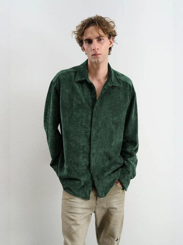Comfort fit Camicia di Giesto in verde: frontale