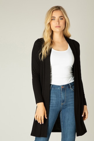 BASE LEVEL Knit Cardigan 'Yayla' in Black: front