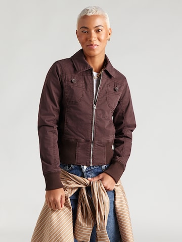 Veste mi-saison HOLLISTER en marron : devant