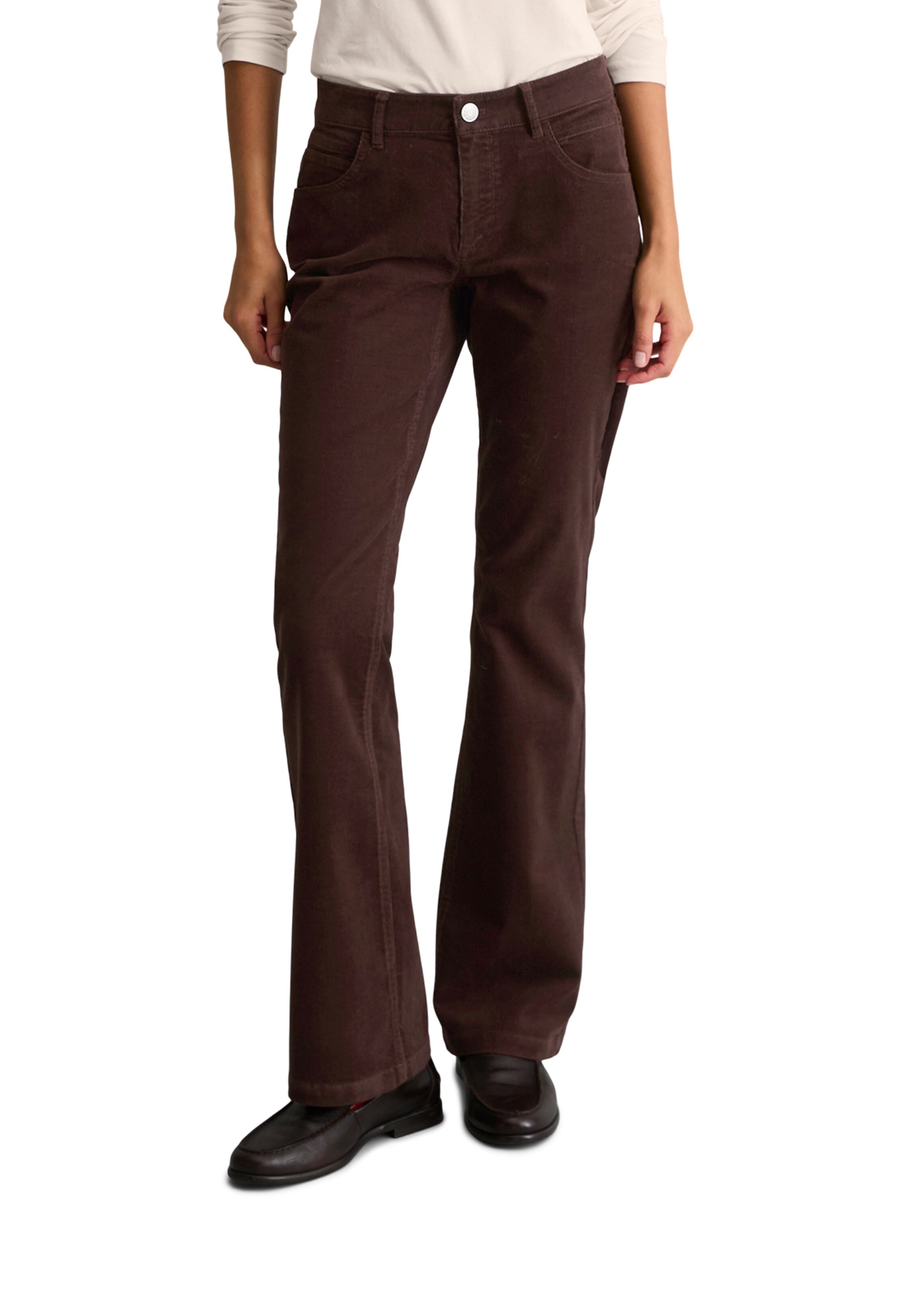 Marc O'Polo DENIM Bootcut Broek ' Nella ' in Bruin: voorkant