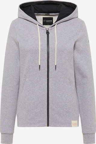 SOMWR Zip-Up Hoodie 'ELEVATE' in Grey: front
