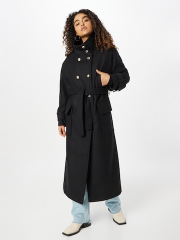 Sisley Between-Seasons Coat in Black: front