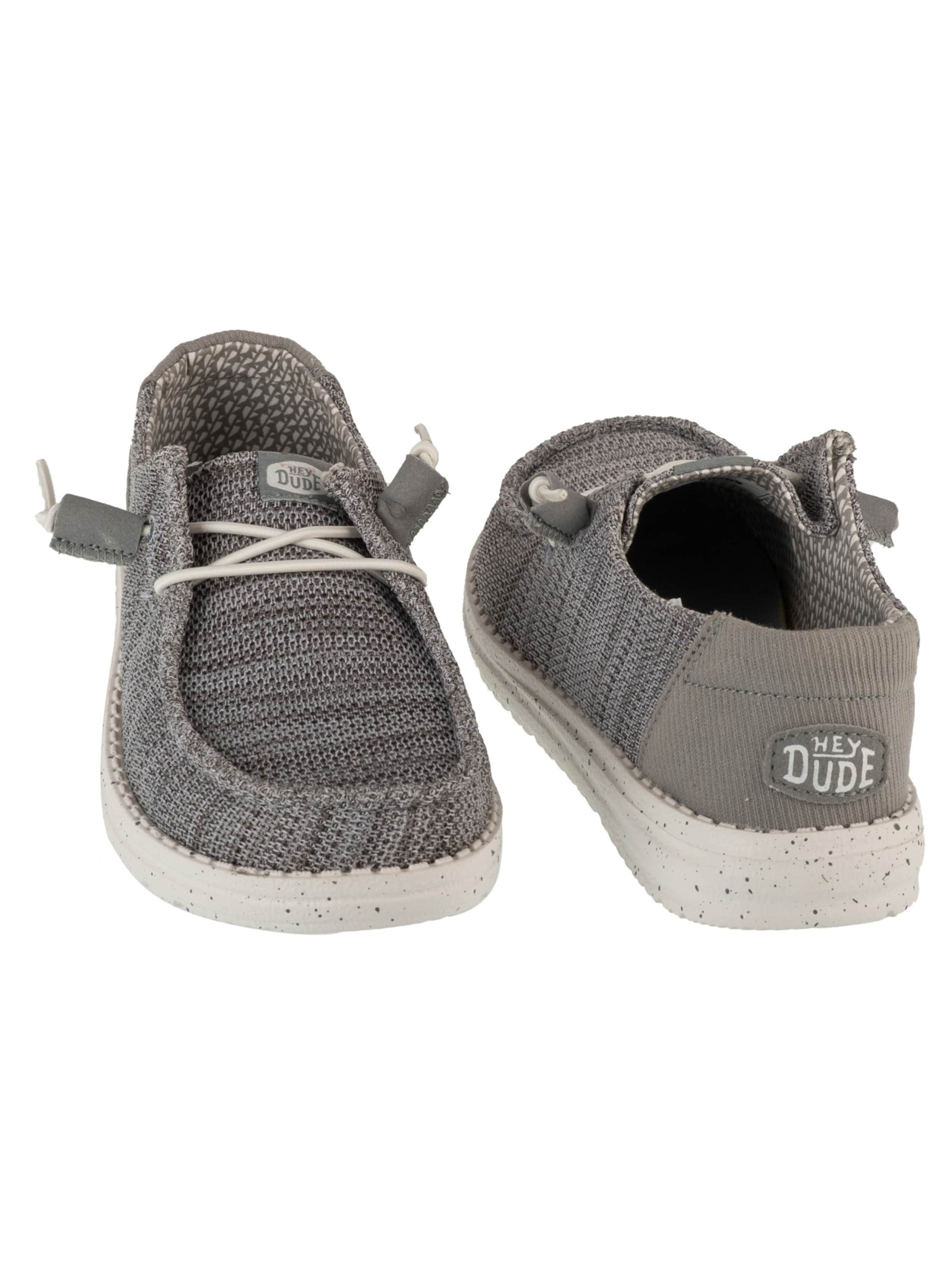 HEY DUDE Moccasin 'Wendy Stretch Sox' in Grey