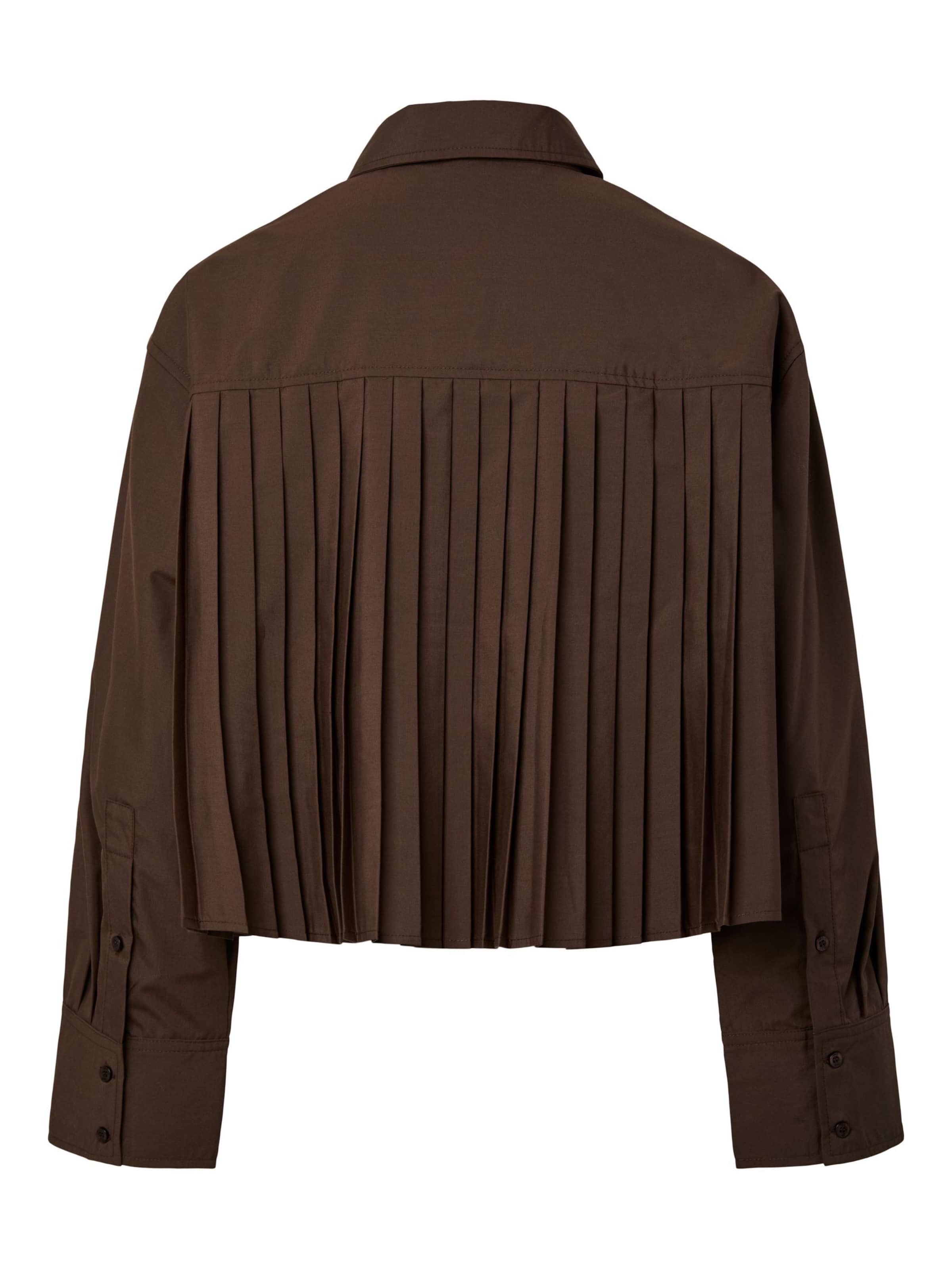 YAS Bluse 'YASRoyalee' i brun