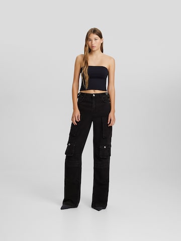 Bershka Loosefit Hose in Schwarz