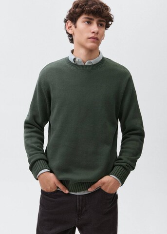 MANGO TEEN Sweater 'Basico' in Green: front