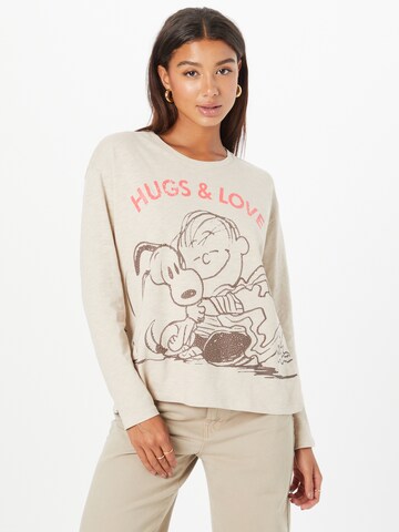Frogbox Shirt 'Hugs & Love' in Beige: front