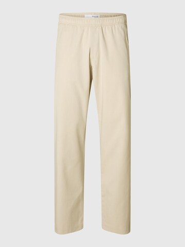 SELECTED HOMME Tapered Trousers in Beige