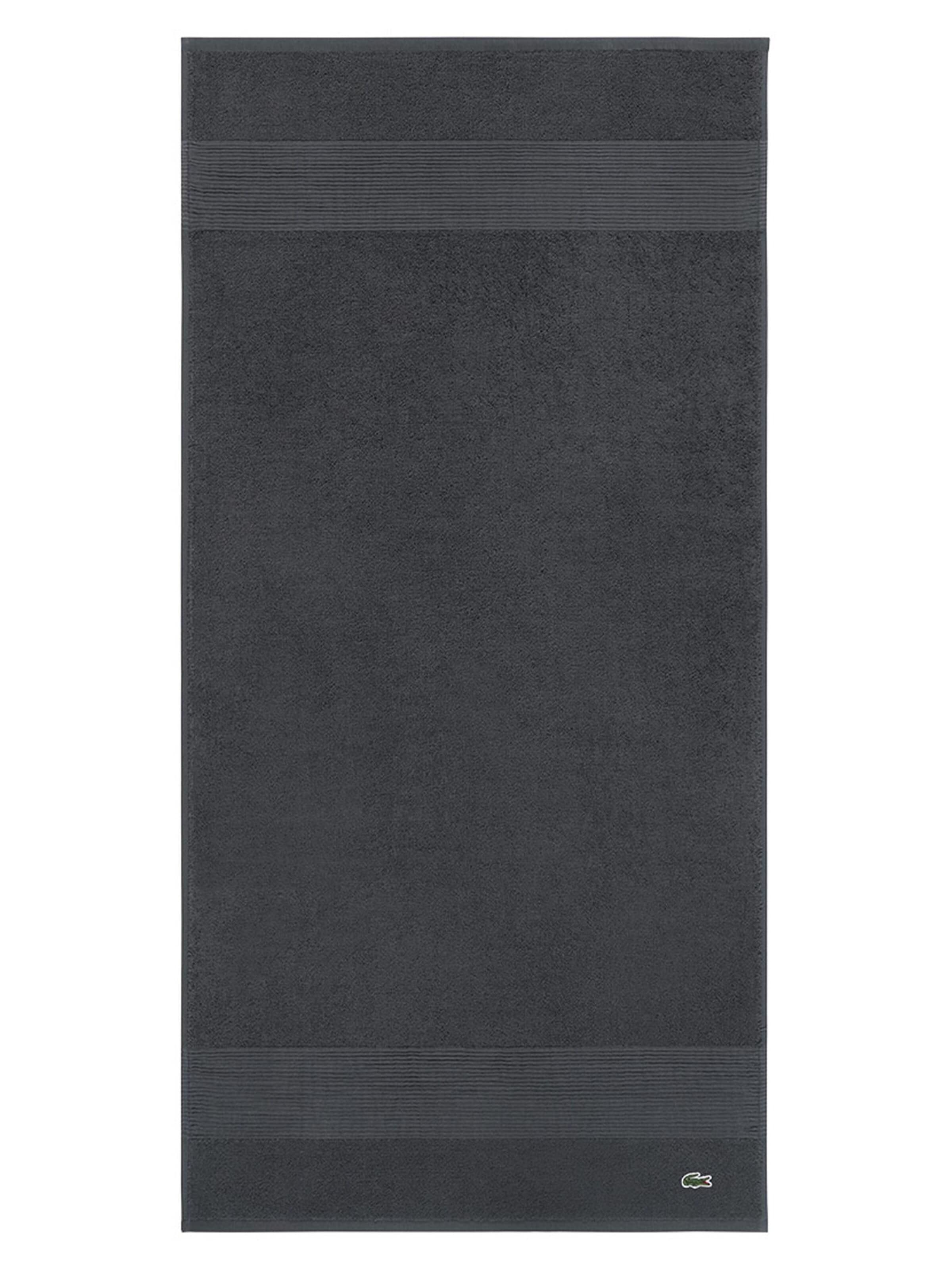 LACOSTE Handtuch 'LLECROCO'‌‌‌‌‌ in Schwarz: Vorderseite
