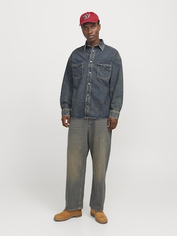 JACK & JONES Regular fit Button Up Shirt in Blue