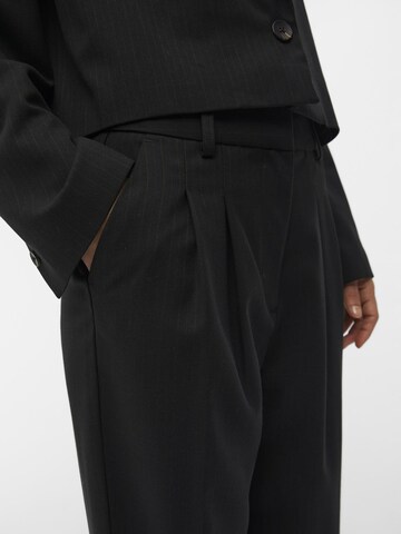 OBJECT Regular Pleat-front trousers 'Elvira' in Black