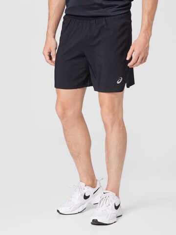 ASICS Regular Workout Pants 'Road' in Black: front