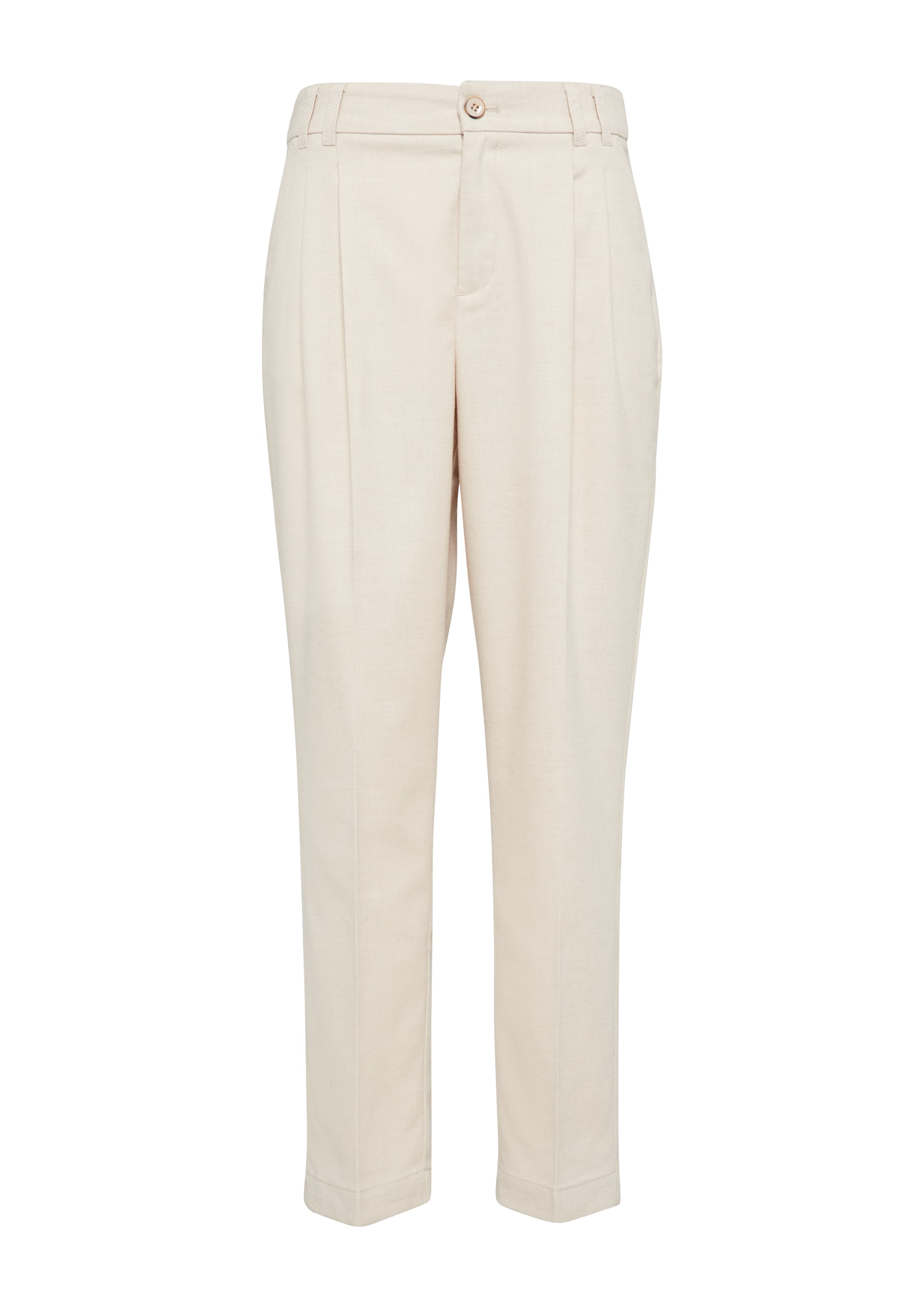 s.Oliver Bundfaltenhose in Beige: Vorderseite