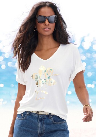 LASCANA Shirt in Beige: front