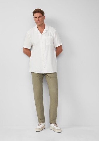 s.Oliver Men Tall Sizes Regular fit Button Up Shirt in White