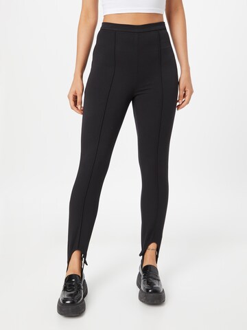 Sisley - Slimfit Pantalón en negro: frente