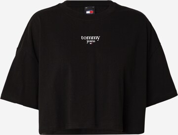 T-shirt 'ESS' Tommy Jeans en noir : devant