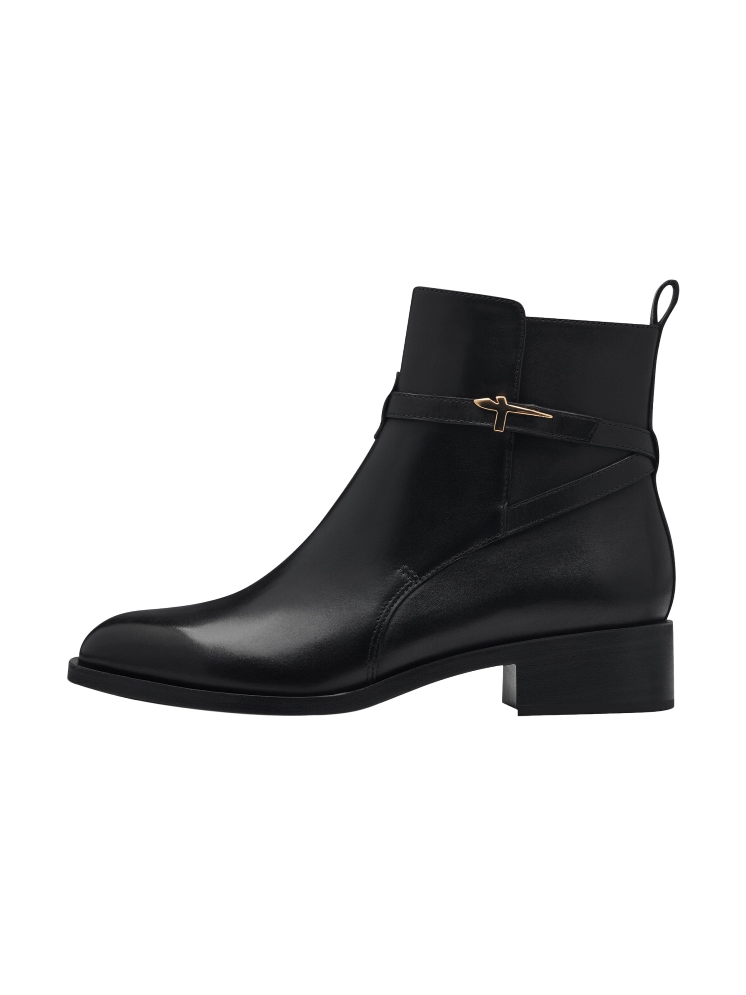 Tamaris Ankle boots 'Damen Stiefelette 1-25321-43-001 Echt Leder in schwarz' in Black: front
