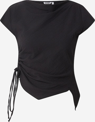 WEEKDAY - Blusa 'Iman' en negro: frente