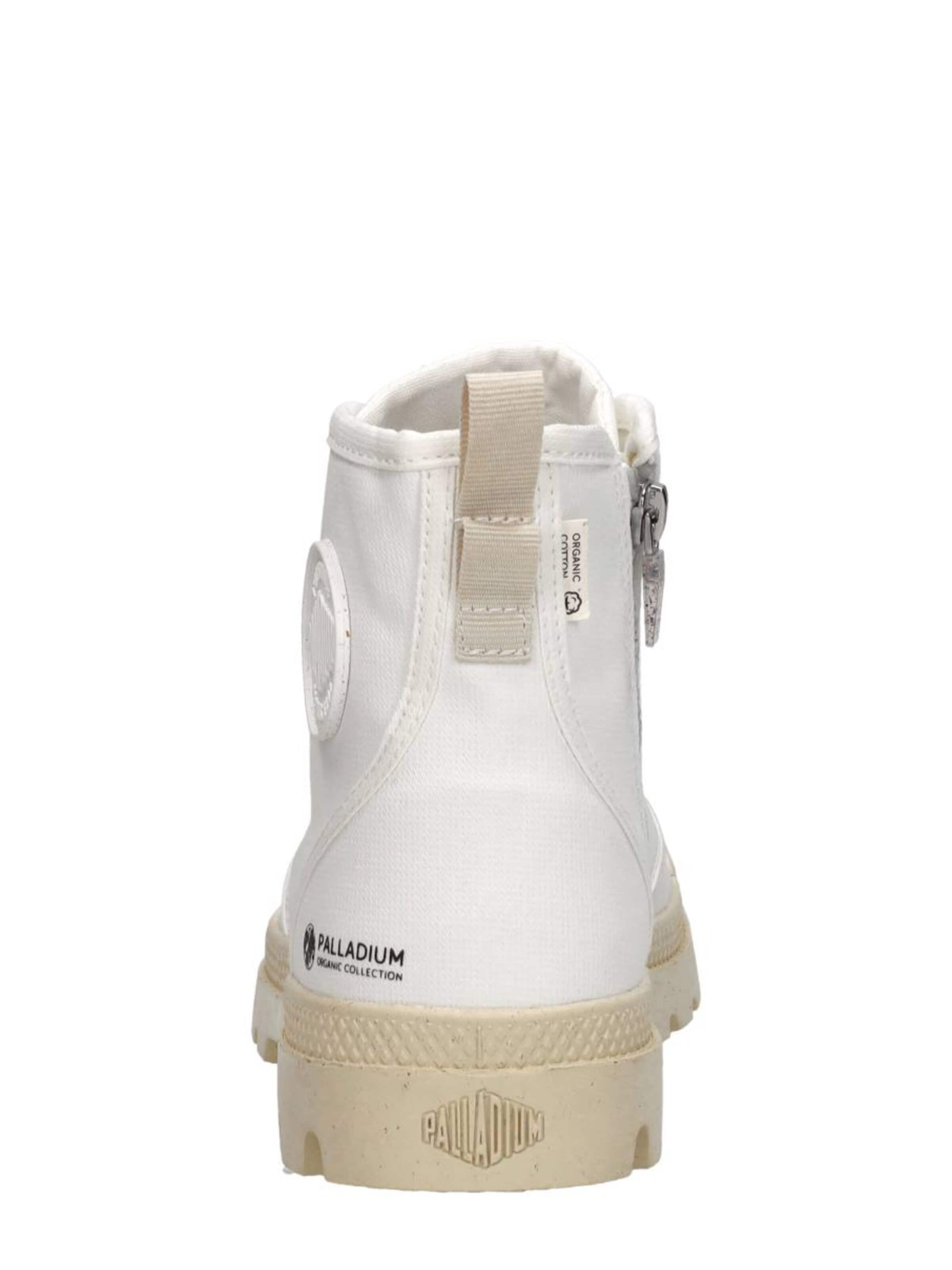 Baskets hautes 'Pampa Hi Zip Oragnic' Palladium en blanc